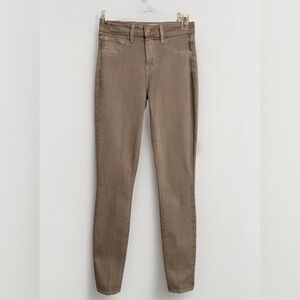 L'AGENCE Marguerite High Rise Skinny Jeans 24 Biscuit Beige Tan 2352LMD USA